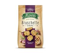 Maretti Oven Baked Bruschette Chips 150g - Crunchy Italian Snack Crisps, Light & Crispy, Perfect for Dipping & Sharing (Pack of 14, Garlic)