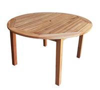 marfa outdoor wooden round dining table in natural