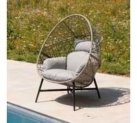 marfa rattan garden cocoon chair in stone