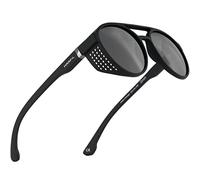 Marfil Orion Round Polarized Sunglasses - UV 400 Filter, Unisex Adults, Casual & Elegant, Fishing, Black, M