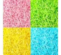 MARFOREVER 200g/7oz Paper Easter Grass, Shredded Paper Grass for Easter Basket Filling Gift Wrapping Colorful Easter-day Raffia Crinkle Filler Basket Stuffers Bulk for Egg Hunt Party Favors Decoration