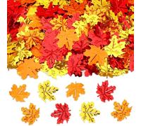 MARFOREVER Maple Leaf Confetti, Thanksgiving Metallic Foil Confetti Fall Colors Party Decorations Leaves Sequins Table Scatter Centerpiece Sprinkles for Fall Party Supplies