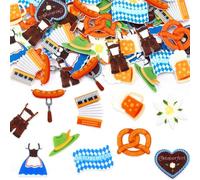 MARFOREVER Oktoberfest Confetti 60 Pieces Oktoberfest Felt Confetti Oktoberfest Decoration Table Decoration Bavaria Gingerbread Hearts Edelweiss Pretzels Beer Flag for Beer Festival Oktoberfest