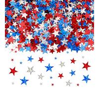 MARFOREVER Red White and Blue Confetti, Glitter Star Table Confetti Union Jack Party Sparkle Sequins Confetti for Birthday Wedding Festival Christmas Decoration