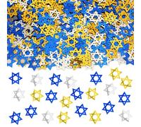 MARFOREVER Star of David Glitter Confetti, Hanukkah Table Decorations for Jewish Festival Supplies Star of David Glitter Metallic Foil Confetti Gold Blue Silver Hanukkah Sprinkles Sequin