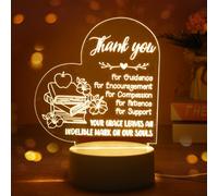 MARFOREVER Teachers Appreciation Gifts Acrylic Night Light Heart Teacher Gifts for Women and Men from Students Thank You Gifts for Graduation Back to School Retirement Farewell Birthday Gift Ideas