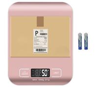 MarFul Digital Shipping Scale, Kitchen Scale, Stainless Steel Accurate 5kg/1g Portable Small Postal Scale for Packages, Small Business, Food,Handmade, Liquids, Jewelry, and Boutique (Pink)