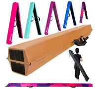 Marfula 6 FT / 8 FT / 9 FT Folding Gymnastics Beam Foam Balance Floor Beam - Extra Firm - Suede Cover - Anti Slip Bottom with Carry Bag For Kids/Adults Home Use