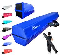 MARFULA Folding Gymnastics Balance Beam - 6 FT / 10 FT - Extra Firm PVC - Non Slip Base for Home/Gym/Club