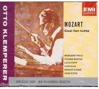 Margaret Price - Mozart: Cosi Fan Tutte / Klemperer, Price, Popp, Alva, Minton, Evans - 3CD BOX SET / EMI 1991