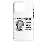 Margaret Thatcher feminist political Conservative Tory Case for iPhone 16 Pro