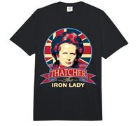 Margaret Thatcher Iron Lady Propaganda British Flag Comfort Colors Adult Heavyweight T-Shirt