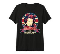 Margaret Thatcher Iron Lady Propaganda British Flag Premium T-Shirt