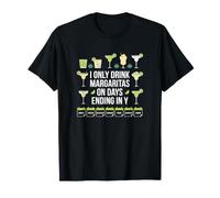 Margarita Lover Days Ending in Y Tequila Cocktail T-Shirt