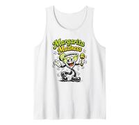 Margarita Madness Retro Cartoon Funny Tequila Drinking Tank Top