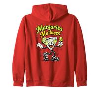 Margarita Madness Retro Cartoon Funny Tequila Drinking Zip Hoodie