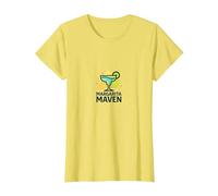Margarita Maven: Vibrant Cocktail Logo for Bar Enthusiasts T-Shirt, Women, Lemon, XS