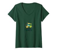 Margarita Maven: Vibrant Cocktail Logo for Bar Enthusiasts V-Neck T-Shirt, Women, Forest Green, XL