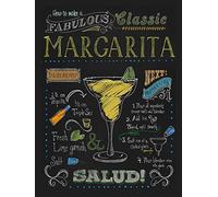 MARGARITA RETRO METAL TIN WALL PLAQUE SIGN NOVELTY GIFT Home bar shed man cave KITCHEN (150MM X 200MM (6" X 8")