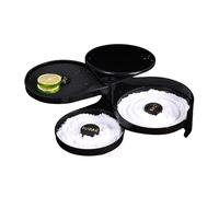 Margarita Salt Rimmer - 3 Tier Glass Rimmer, Black Bartender Salt Plate, Edge for Cocktails | Professional Margarita Salt Rimmer for Beverages, Edge Tray