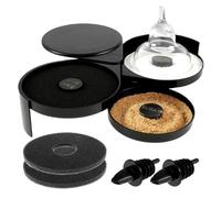 Margarita-Salt Rimmer Glass Bar Rimming Station Home Lime Juice Sugar Salt Box Spice Container for Cocktails Seasoning Board for Bar Clubs