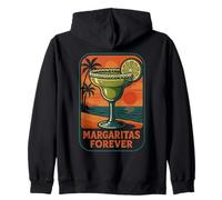 Margaritas Forever Sunset Beach Theme Zip Hoodie