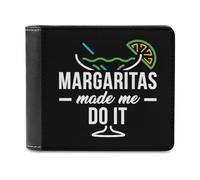 Margaritas Made Me Do Bifold Wallet PU Leather Slim Purse Pocket Wallet with Card Holder for Office Travel