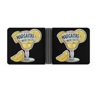 Margaritas Made Me Do It Leather Wallets for Men Slim Bifold Wallet Credit Card Holder Front Pocket Wallets