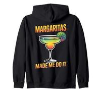 Margaritas Made Me Do It Tequila Lime Cocktail Zip Hoodie