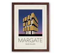 Margate Architecture Art Deco Framed Wall Art Print A2 (59.4×42cm) Walnut, Wall Decor for Living Room, Bedroom, Office & Home, Ready to Hang, Art Gift