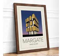 Margate Architecture Art Deco Framed Wall Art Print A2 Walnut