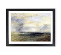 Margate From The Sea By Joseph Mallord William Turner Classic Painting Framed Wall Art Print, Ready to Hang Picture for Living Room Bedroom Home Office Décor, Black A3 (46 x 34 cm)