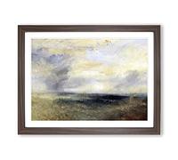 Margate From The Sea By Joseph Mallord William Turner Classic Painting Framed Wall Art Print, Ready to Hang Picture for Living Room Bedroom Home Office Décor, Walnut A3 (46 x 34 cm)