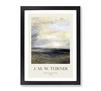 Margate From The Sea By Joseph Mallord William Turner Exhibition Museum Painting Framed Print | A4 Black Framed Wall Art | Ready to Hang | Modern Nautical Picture | Living Room Bedroom Lounge Office
