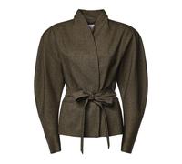 Margaux Belted Puff-sleeve Jacket - female - Andamane - Light Jackets - Brown - S - Jackets S