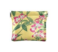 Margay Phlox Genesis Misty Rose Women's PU Leather Coin Purse Portable Mini Purse Wallet for Men Women Travel, Margay Phlox Genesis Misty Rose, Decoration