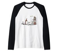 Marginalia Medieval Rabbits Siege Castle - MargiKnights Raglan Baseball Tee