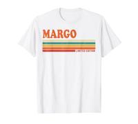 Margo Retro Personalized First Name Vintage Stripes Value Graphic T-Shirt, Men, White, S