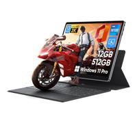 MARGOLAI 2-in-1 Laptop/Tablet Computer with Keyboard, 13" 2K (2160x1440) IPS Touchscreen, 12GB RAM 512GB NVMe SSD, N100 Quad-Core Processor, Win 11, 2.4/5G WiFi/BT5.0, Full-Featured USB-C