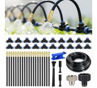 Margolongte Irrigation System Kit, 20M / 65.6FT Automatic Drip Irrigation Plant Watering System, 360° Bendable Garden Watering Hose with Adjustable Sprayers for Outdoor Garden Plants