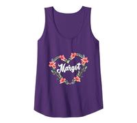 Margot Flower Heart Personalized Name Margot Tank Top