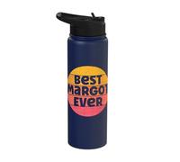 Margot Name Retro Sunset Graphic Best Margot Ever Stainless Steel Insulated Water Bottle