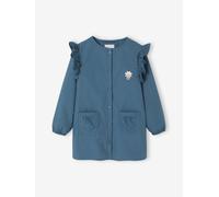 MARGOT plain girl's smock emerald green