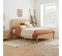 Margot Rattan Oak Wooden Bed Frame - 5Ft King Size