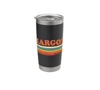 Margot Retro Personalized First Name Vintage Stripes Stainless Steel Insulated Tumbler
