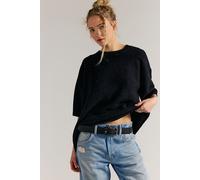 Margot SoftSpun Sweater Tee at Free People in Black, Size: Large - female
