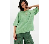 Margot SoftSpun Sweater Tee at Free People in Green Gleam, Size: Medium - female