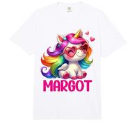 Margot Unicorn Name Personalized Design Comfort Colors Adult Heavyweight T-Shirt
