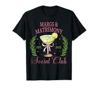 Margs and Matrimony Bachelorette Party Margarita Bach 2025 T-Shirt