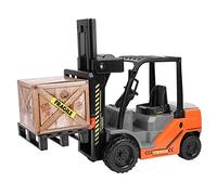 Marhynchus 1:10 Scale Children Forklifts Toy Kids Forklift Truck Boys Forklift Car with Adjustable Height Steering Wheel and Pallet for Boys Age 3+